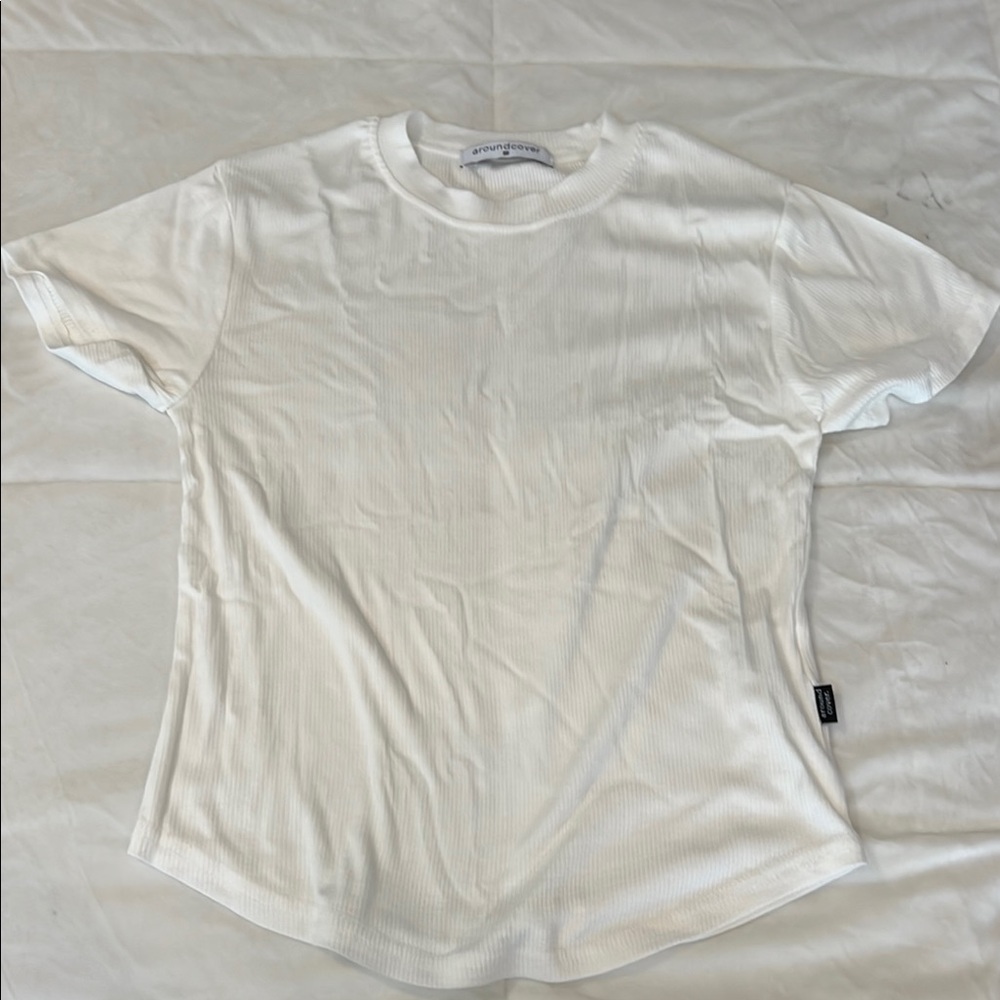 White Short Sleeve Crew Neck Tee